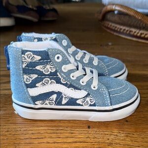 Vans Kids Blue Butterfly High-Top Sneakers